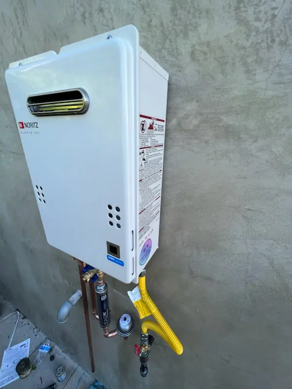 Tankless water heater installation for Baldwin homes