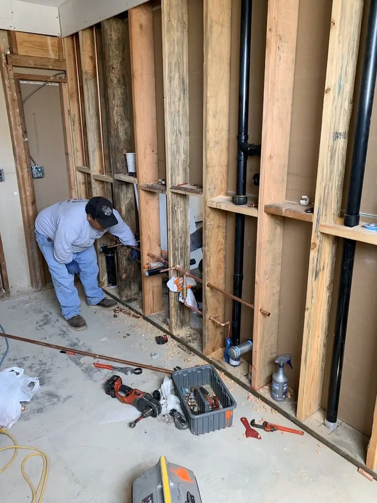 Commercial rough-in plumbing for Gas Line Repair in Baldwin